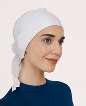 Modest Knot - Tie & Wear Polyester Soft Hijab Cap_White