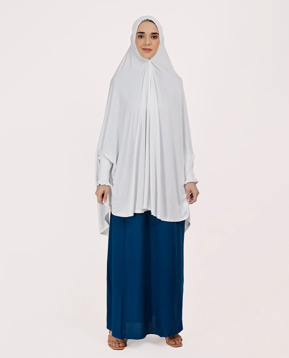 Divine Drape - Khimar Prayer Dress_White