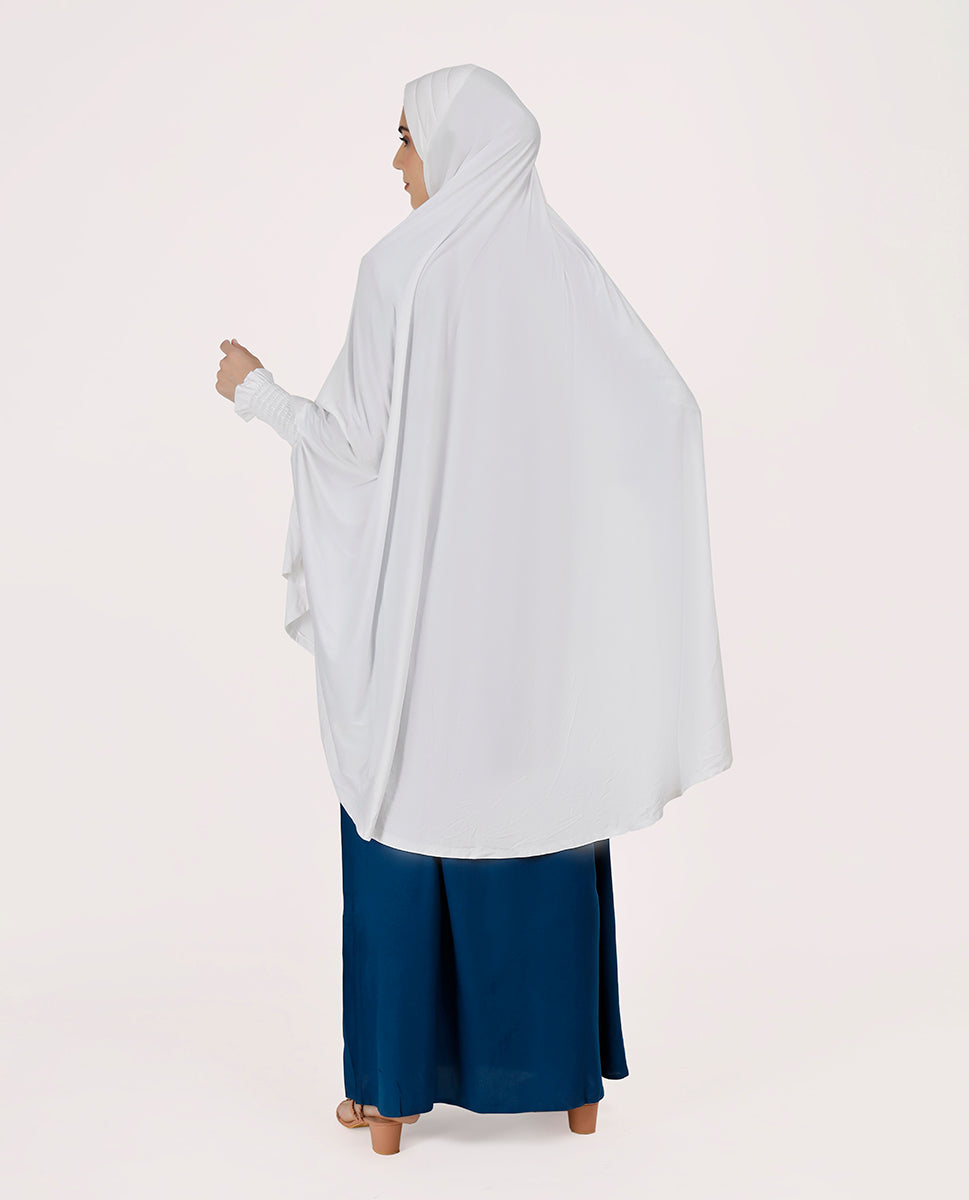 Divine Drape - Khimar Prayer Dress_White