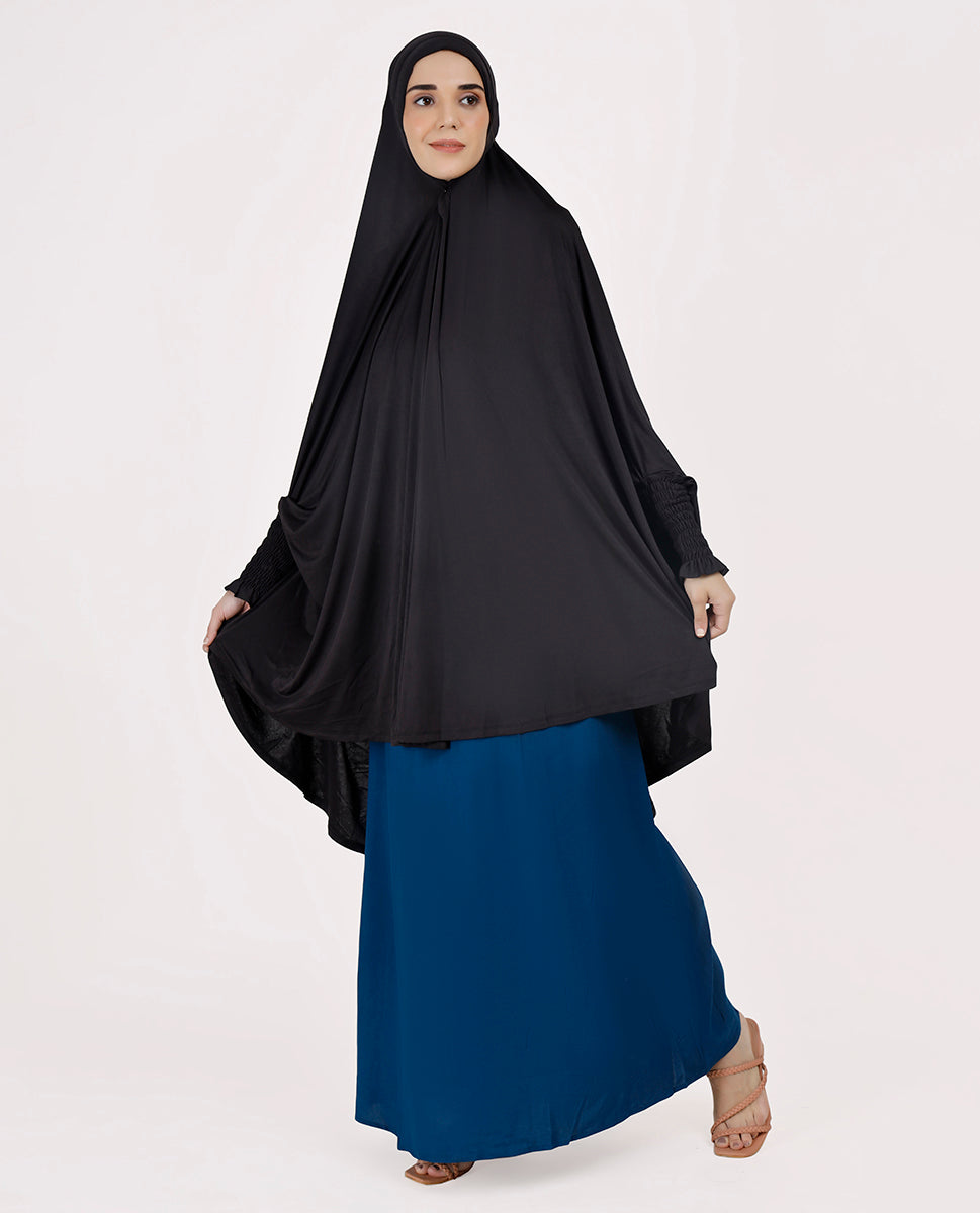 Divine Drape - Khimar Prayer Dress_Black