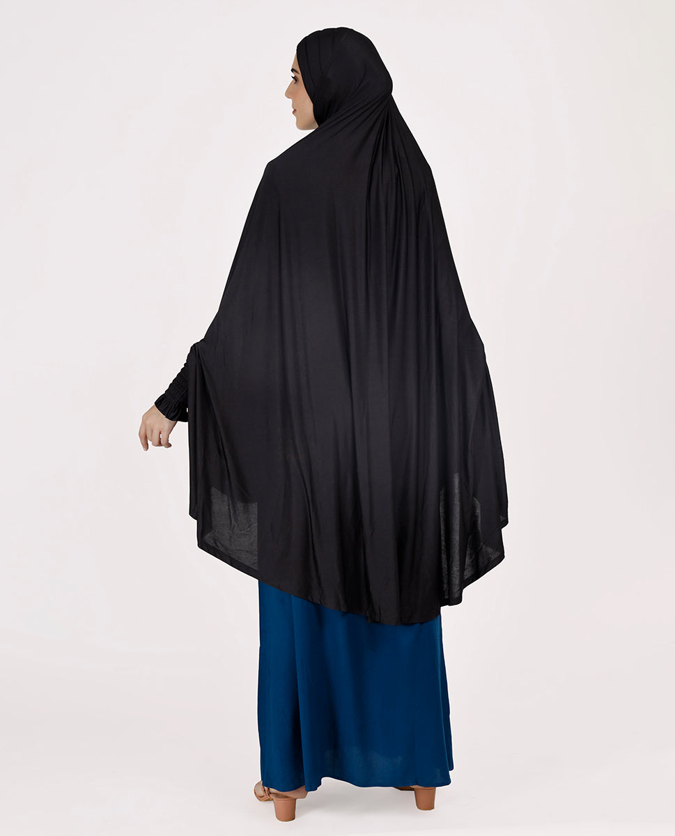 Divine Drape - Khimar Prayer Dress_Black