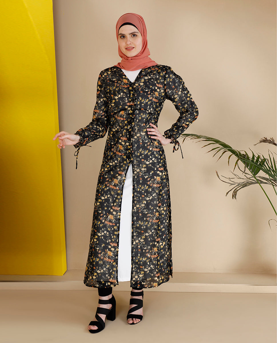 Multi Printed Premium Chiffon Outerwear