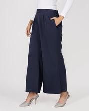 Ravera Crepe Relaxed Bottom Trouser - Navy Blue