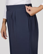 Ravera Crepe Relaxed Bottom Trouser - Navy Blue