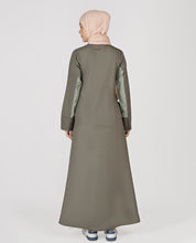 Military Green Band Collar Jilbab