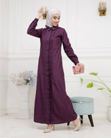 Lavish Purple Pleated Abaya