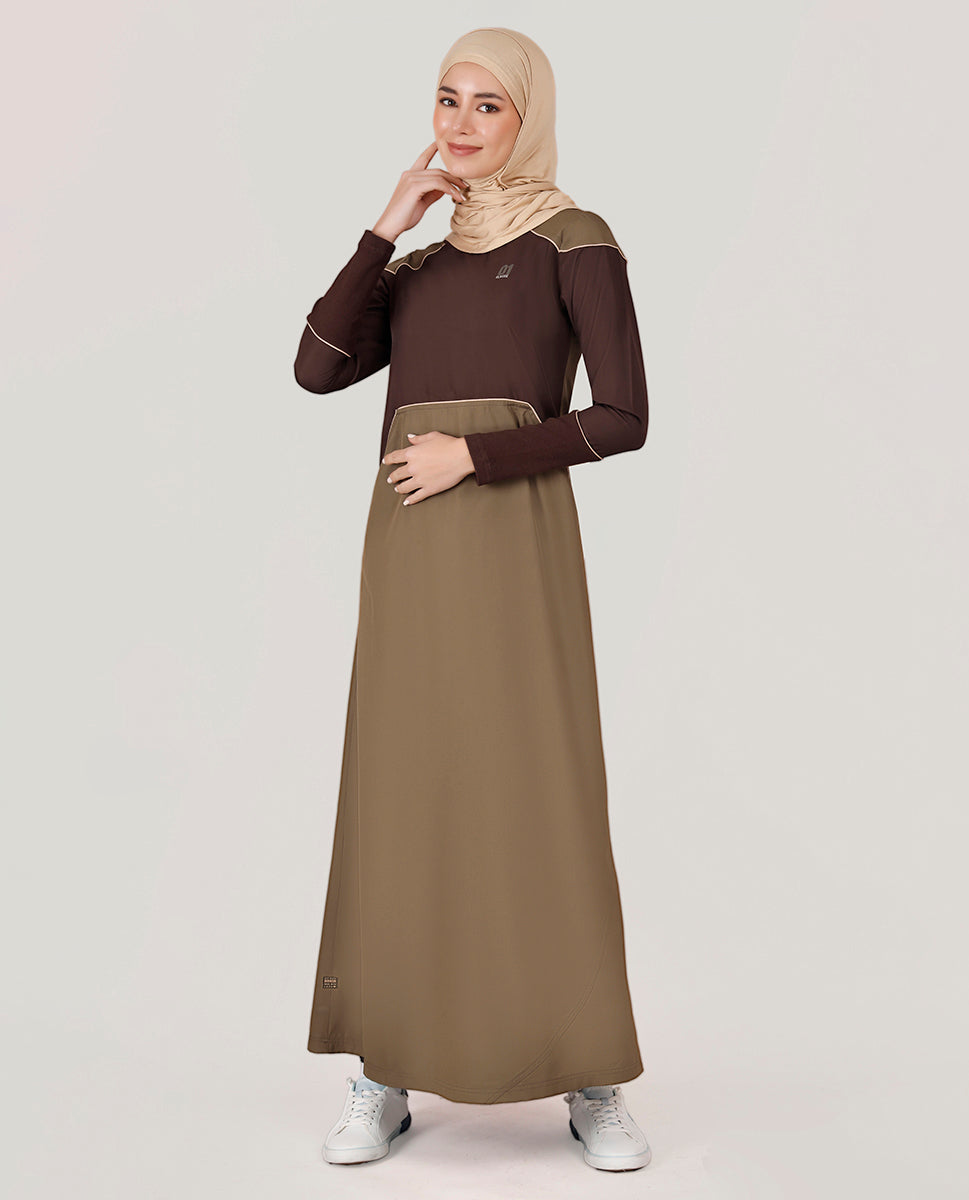 Ripe Olive Round Collar jilbab