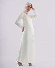 Rayon Full Sleeve Slip Dress - White