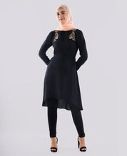 Black Pearl Embroidered Top