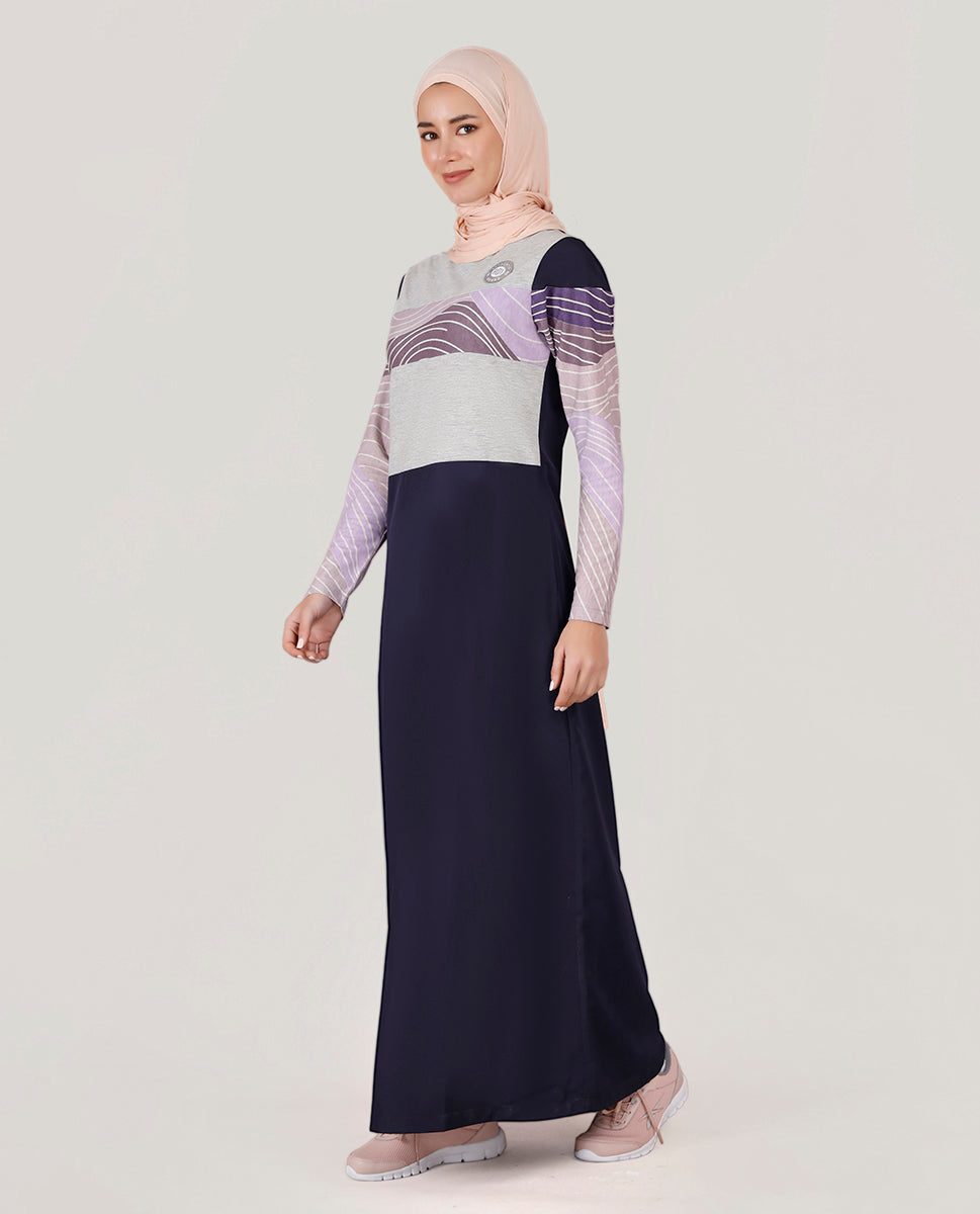 Midnight Blue Color Contrast Jilbab