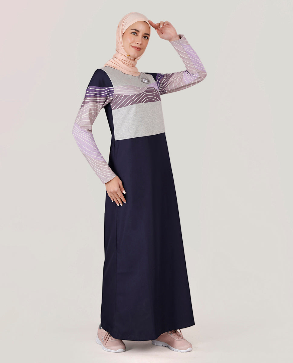 Midnight Blue Color Contrast Jilbab