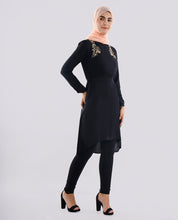 Black Pearl Embroidered Top