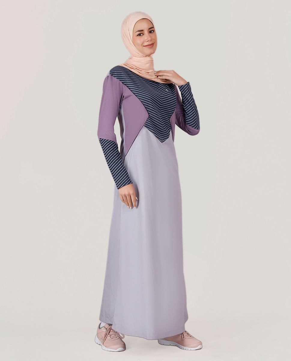 Lovely Lilac Round Collar jilbab