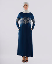 Empress Teal Embroidered Abaya