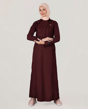 Plush plum Detachable Hood Jilbab, urban abaya, jilbab, modest wear, Islamic dress, long dress