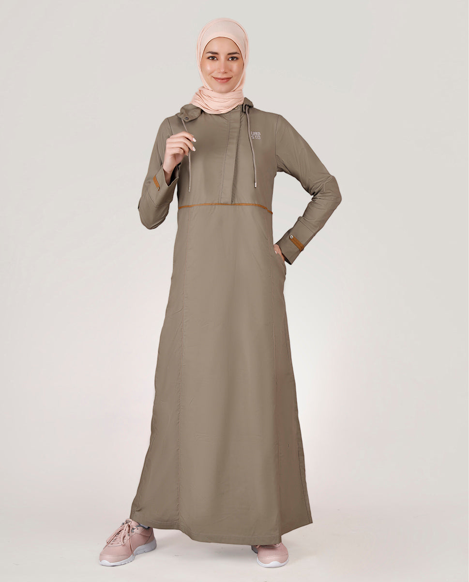 Wet Clay Detachable Hood Jilbab