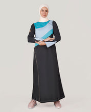 Wave Splash Off Black Jilbab