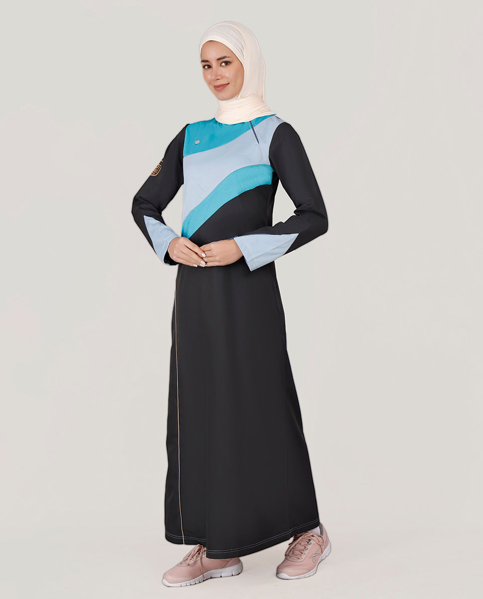 Wave Splash Off Black Jilbab