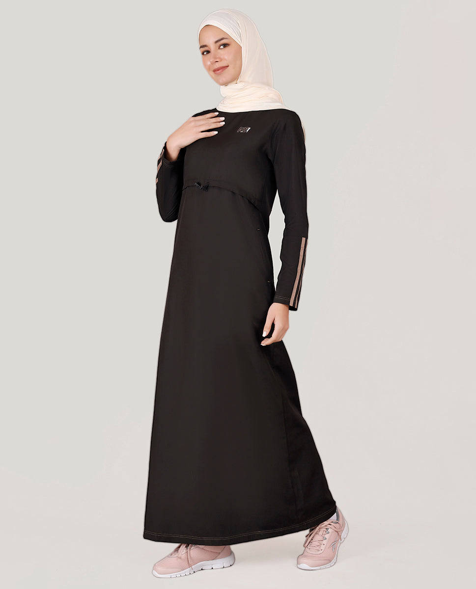 Charcoal Black Chic Look Jilbab