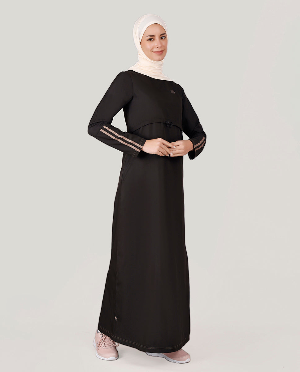 Charcoal Black Chic Look Jilbab