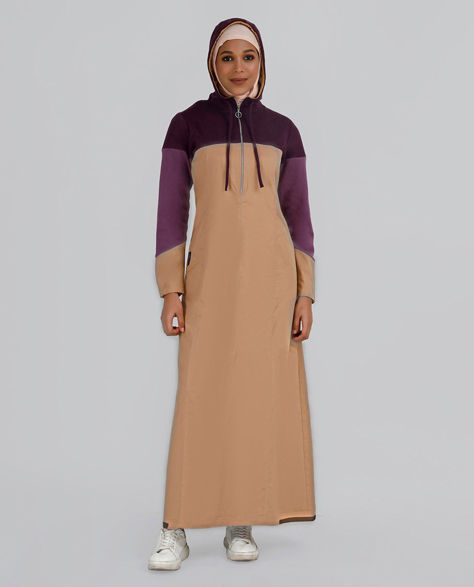 Tawny Birch Color Block Winter Jilbab