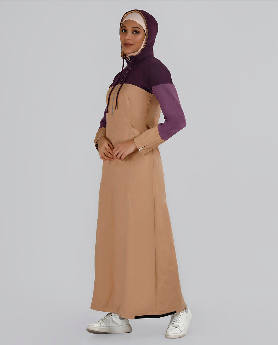 Tawny Birch Color Block Winter Jilbab