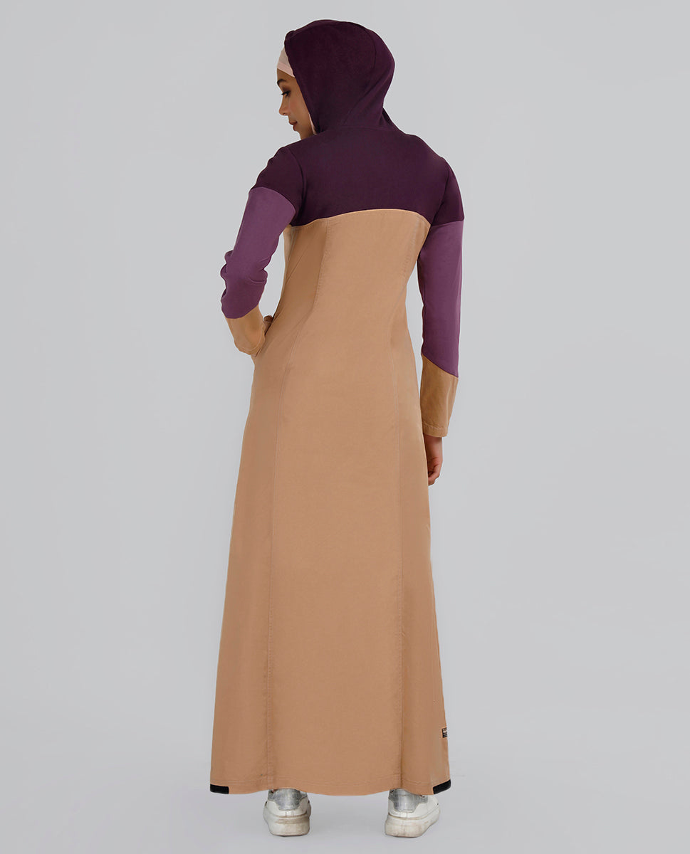 Tawny Birch Color Block Winter Jilbab