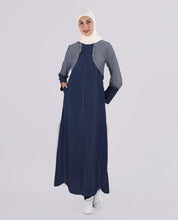 Smart Look  Mock Jacket Denim Jilbab