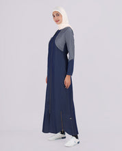 Smart Look  Mock Jacket Denim Jilbab