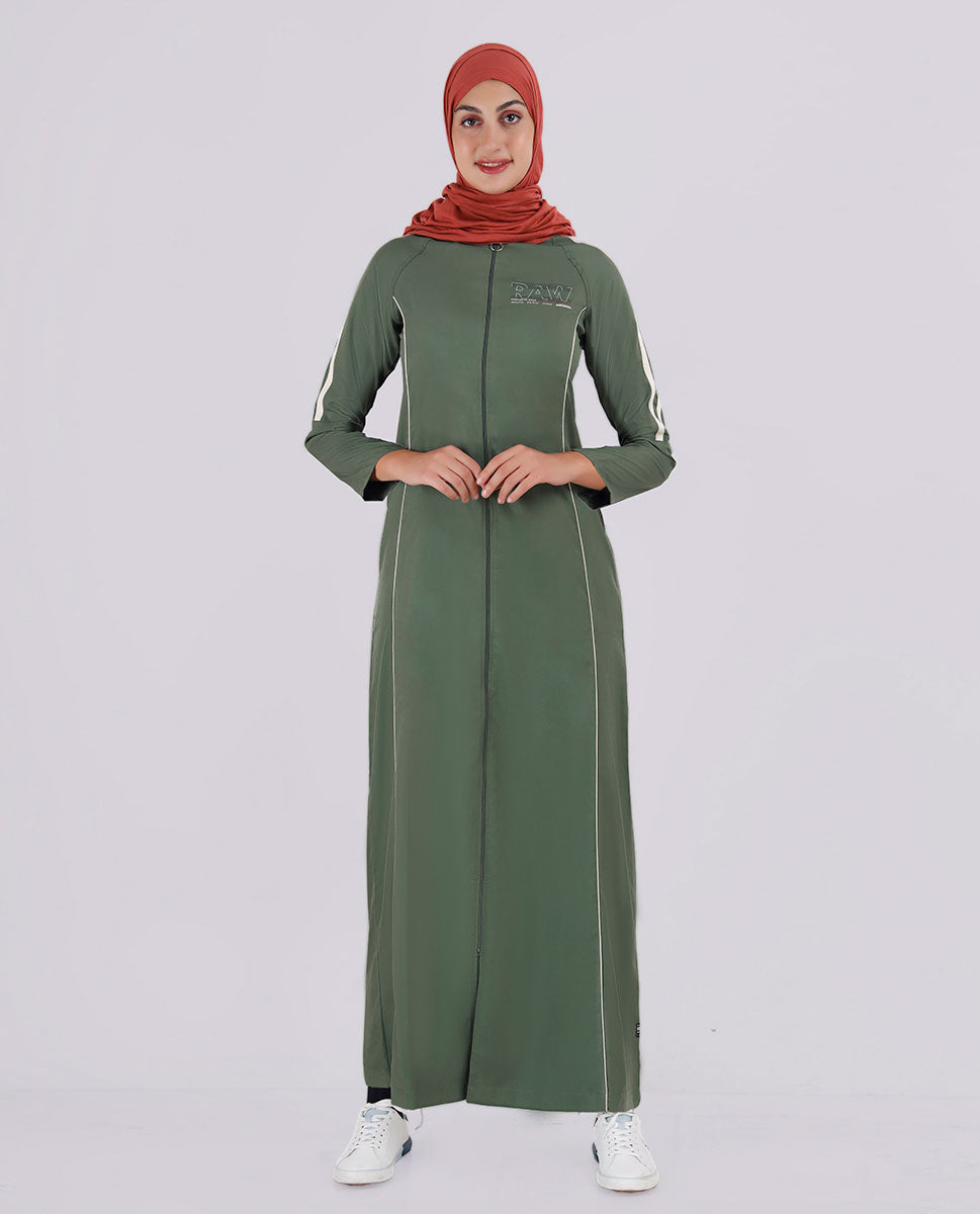 Fern Green Full Front Open Jilbab