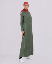 Fern Green Full Front Open Jilbab