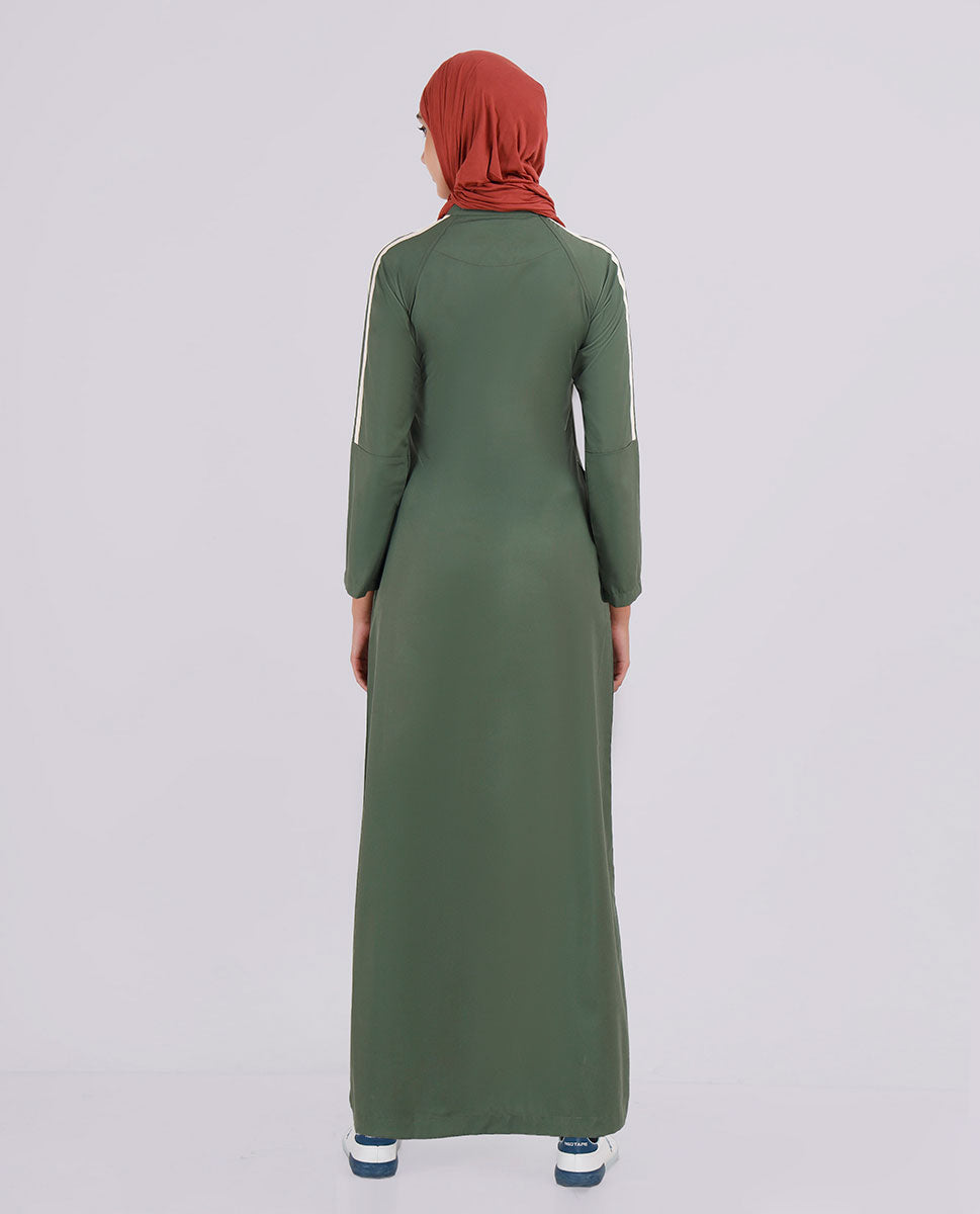 Fern Green Full Front Open Jilbab