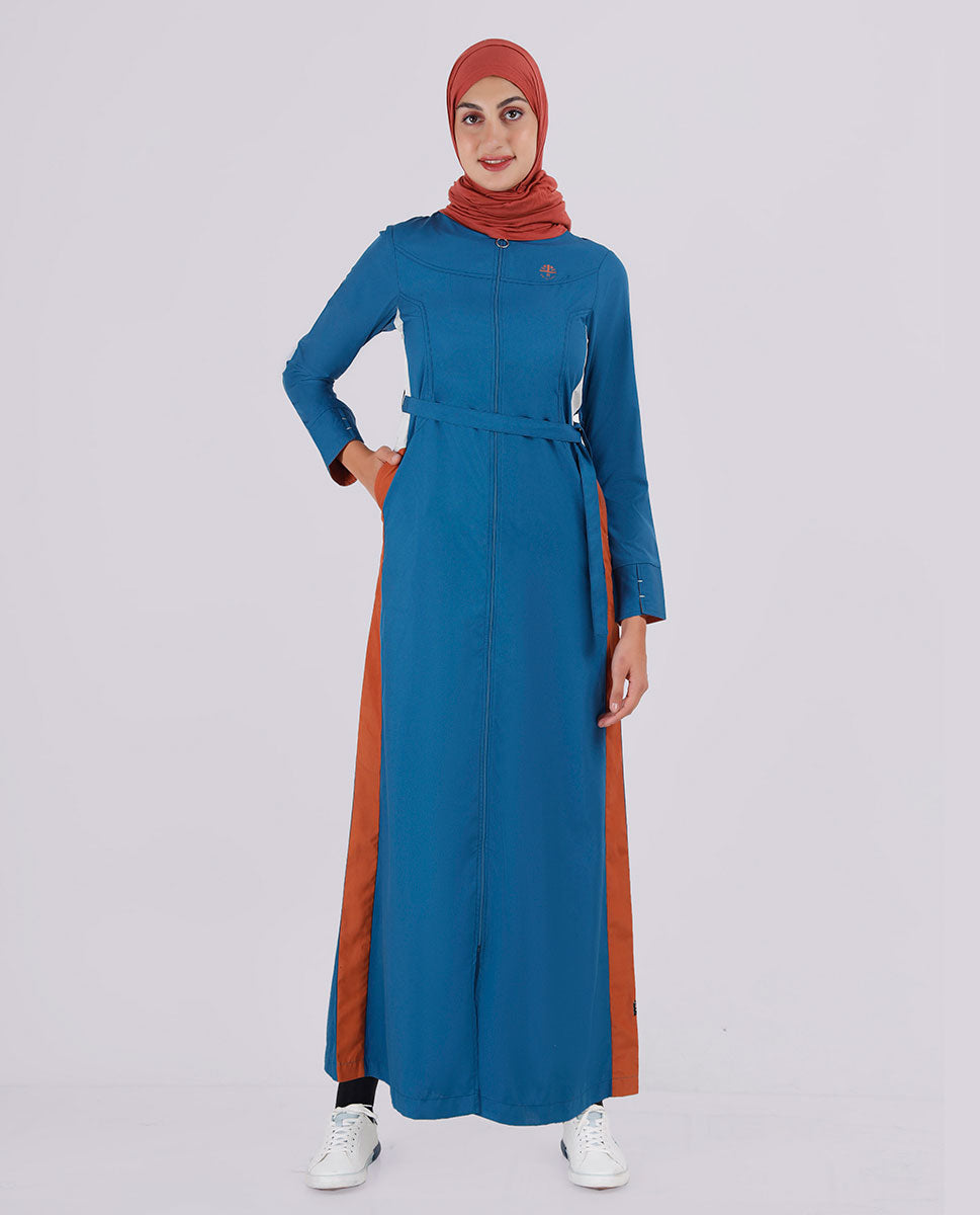 Teal Green Belted Jilbab