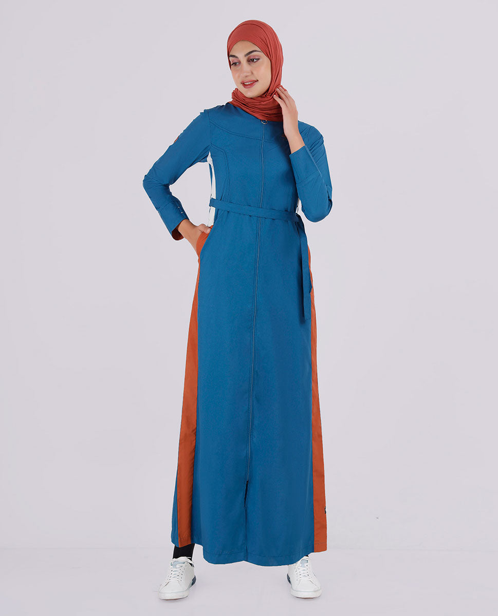 Teal Green Belted Jilbab