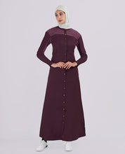 Precious Plum Full Front Opening Jilbab