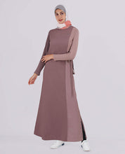 Purple Peppercorn Round Collar Jilbab