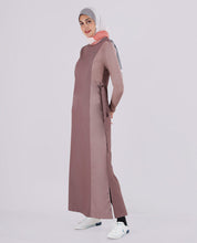 Purple Peppercorn Round Collar Jilbab