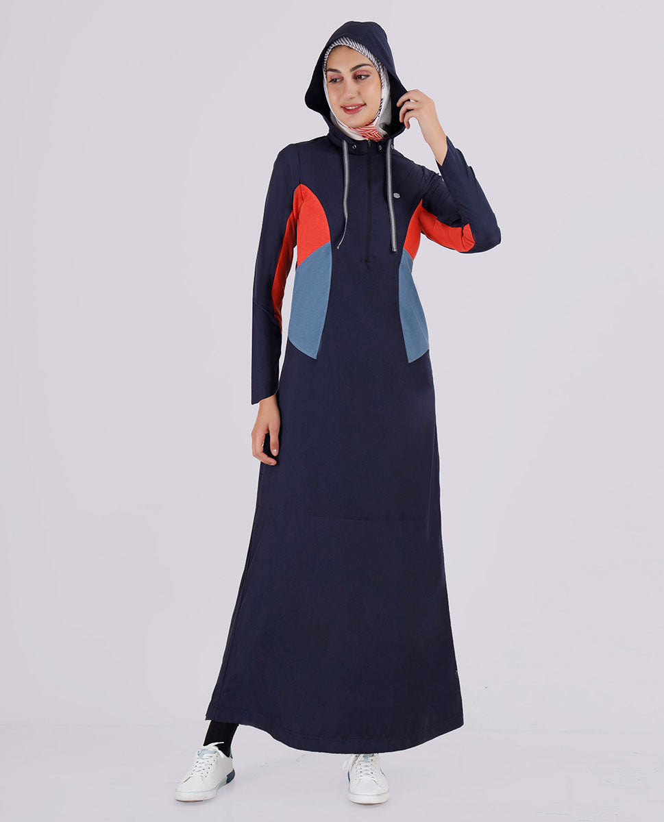 Midnight Blue Detachable Hood Jilbab