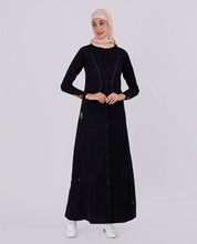 Moonless Night Full Front Open Jilbab