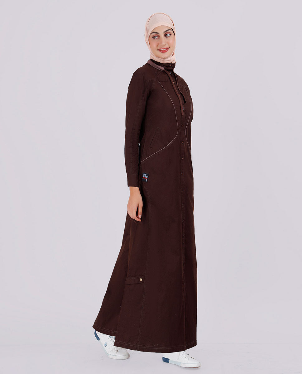 Ripe Plum Full Front Open Jilbab