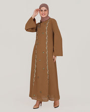 Ripe Olive Fine Embroidery Abaya