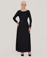 Black Pearl Embroidered Abaya