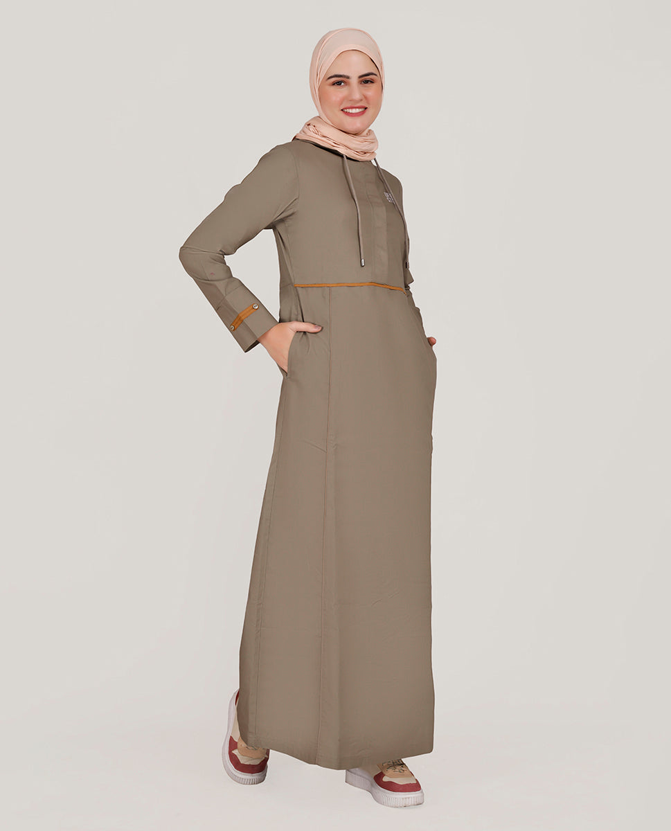 Wet Clay Detachable Hood Jilbab