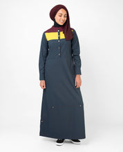 YELLOW & RED COLOUR BLOCKING JILBAB