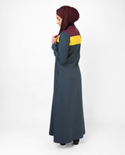 YELLOW & RED COLOUR BLOCKING JILBAB