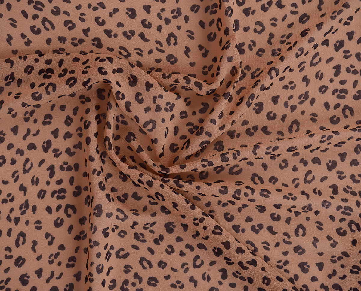 Real Beige Printed Georgette Scarf