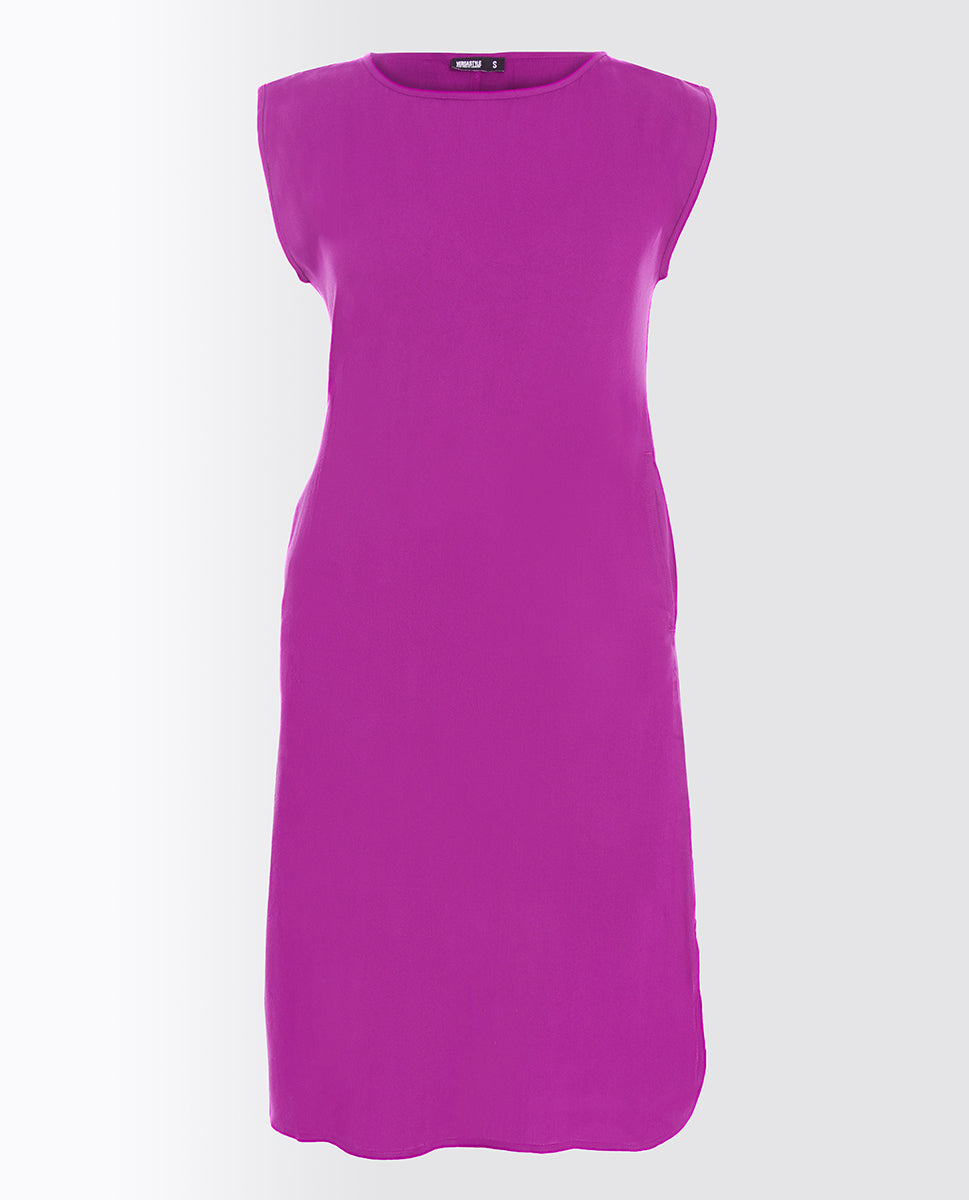 Plum Rayon Slip Dress