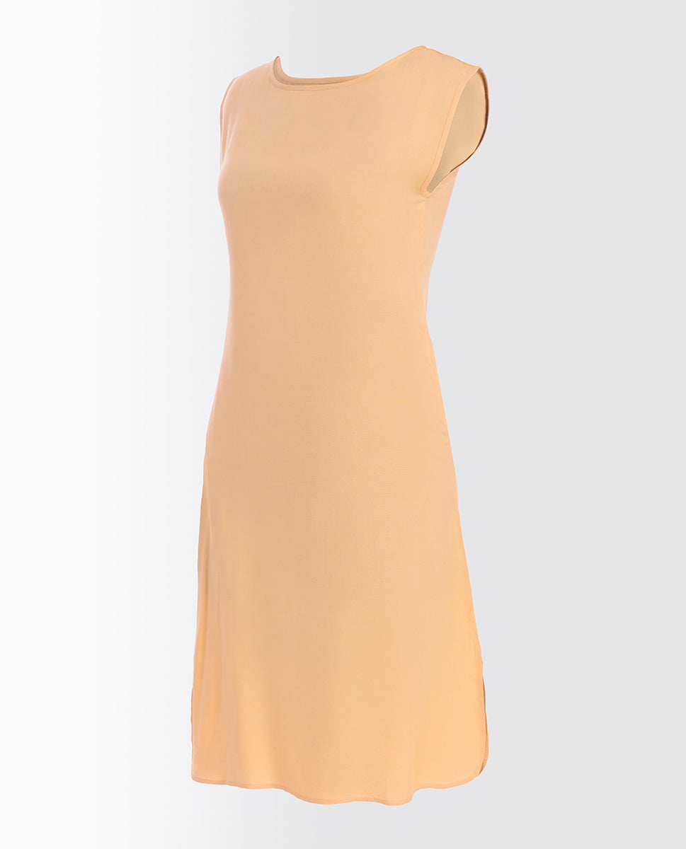 Rattan Yellow Rayon Slip Dress