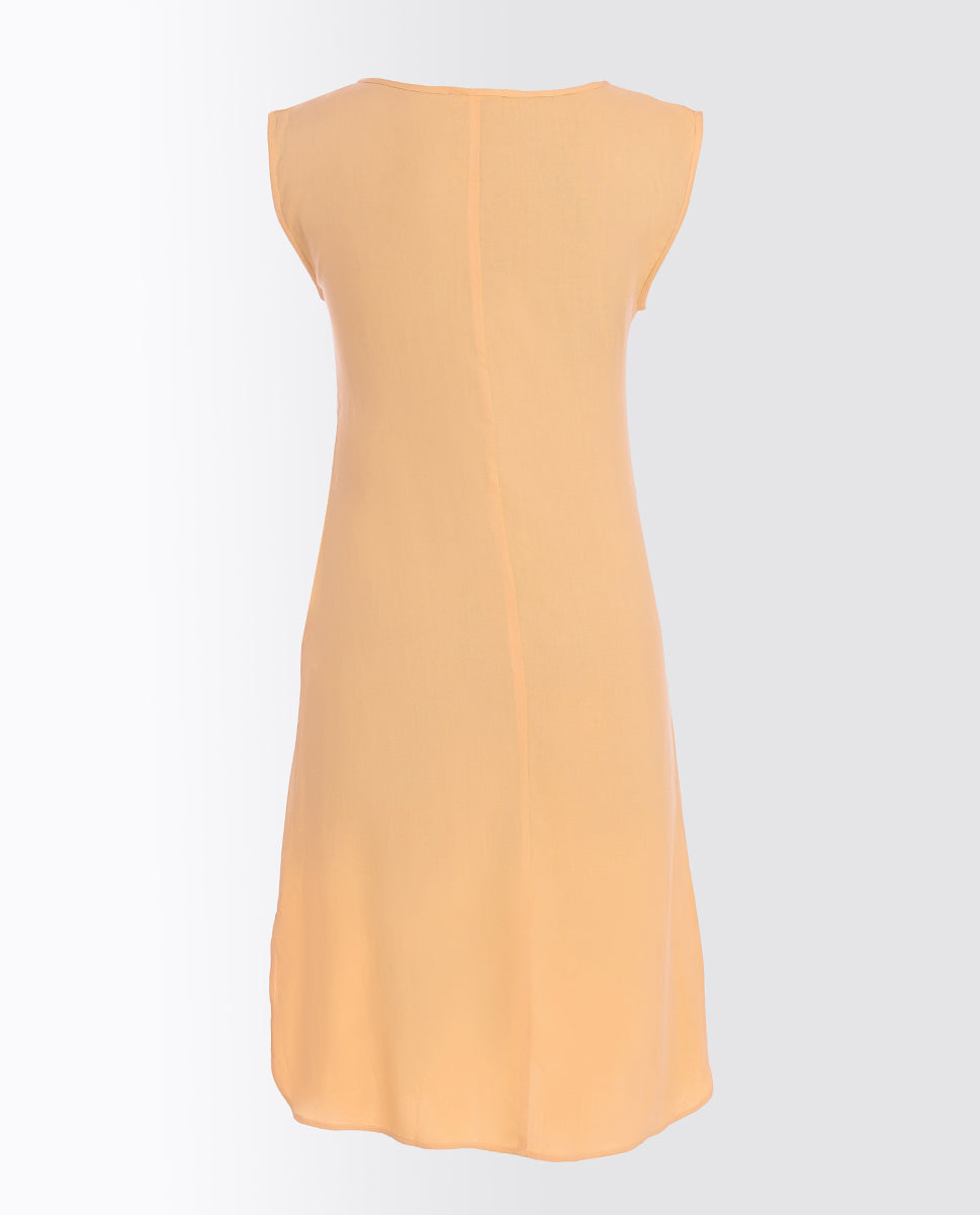 Rattan Yellow Rayon Slip Dress