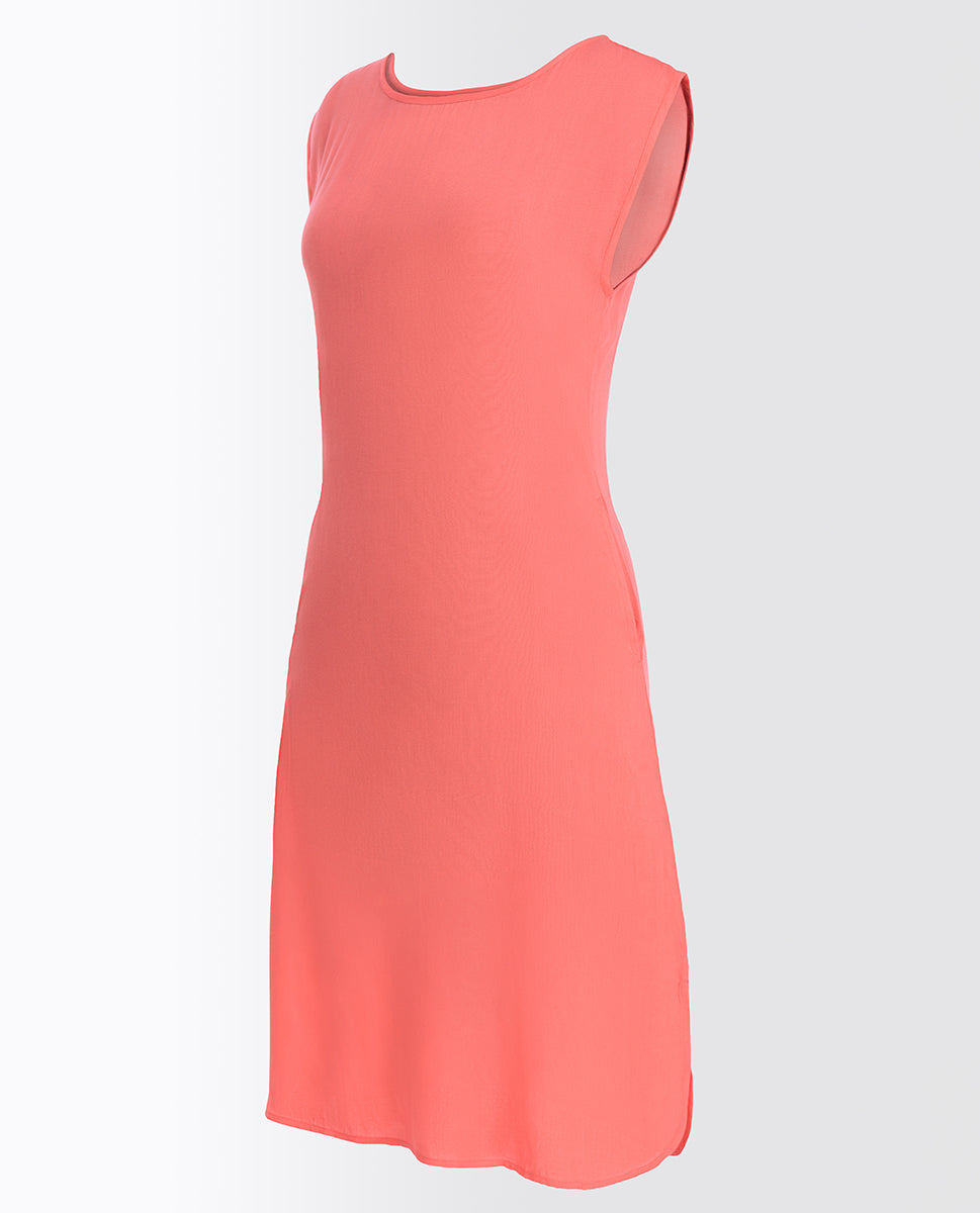 Strawberry Ice Pink Rayon Slip Dress